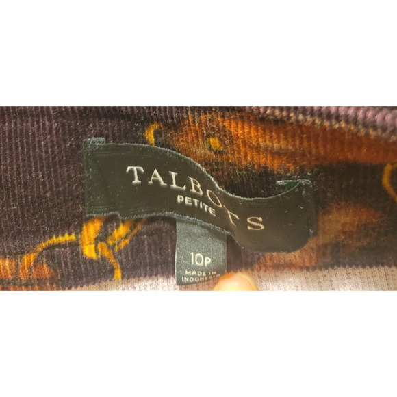 Talbots Bit & Bridle Burgundy Equestrian Corduroy Mini Skirt Women's Size 10p - Picture 3 of 9